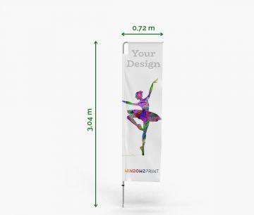 Alu Beach Flag Quadratic 304 cm | Window2Print