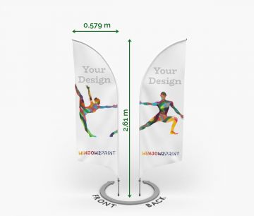 Alu dvostranska Beach Flag Bend S - Window2Print