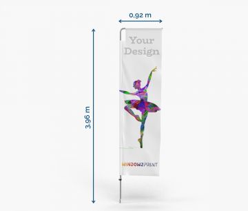 Alu Beach Flag Quadratic 396 cm | W2P