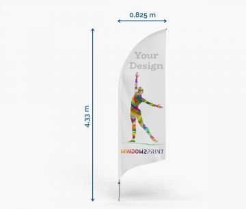 Alu Beach Flag Bend L - Window2Print