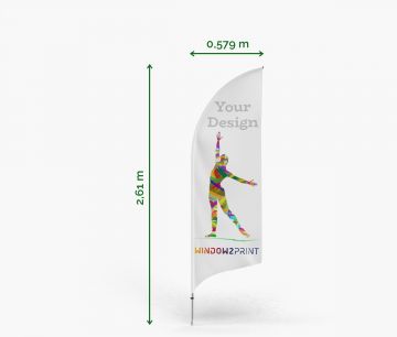 Alu Beach Flag Bend S - Window2Print