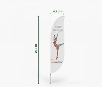 Classic Beach Flag Bend S -  Window2Print