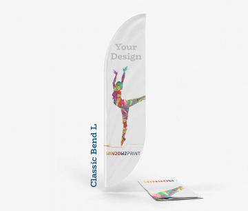 Classic Beach Flag Bend L - izpis - Window2Print
