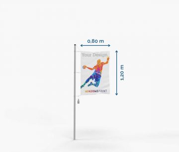 Promocijske zastave - Poliester 115 - 80 x 120 cm - z obeski - Window2Print