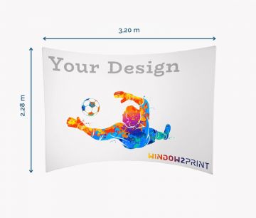 Vodoravno razstavno stojalo za tkanine - Window2Print 